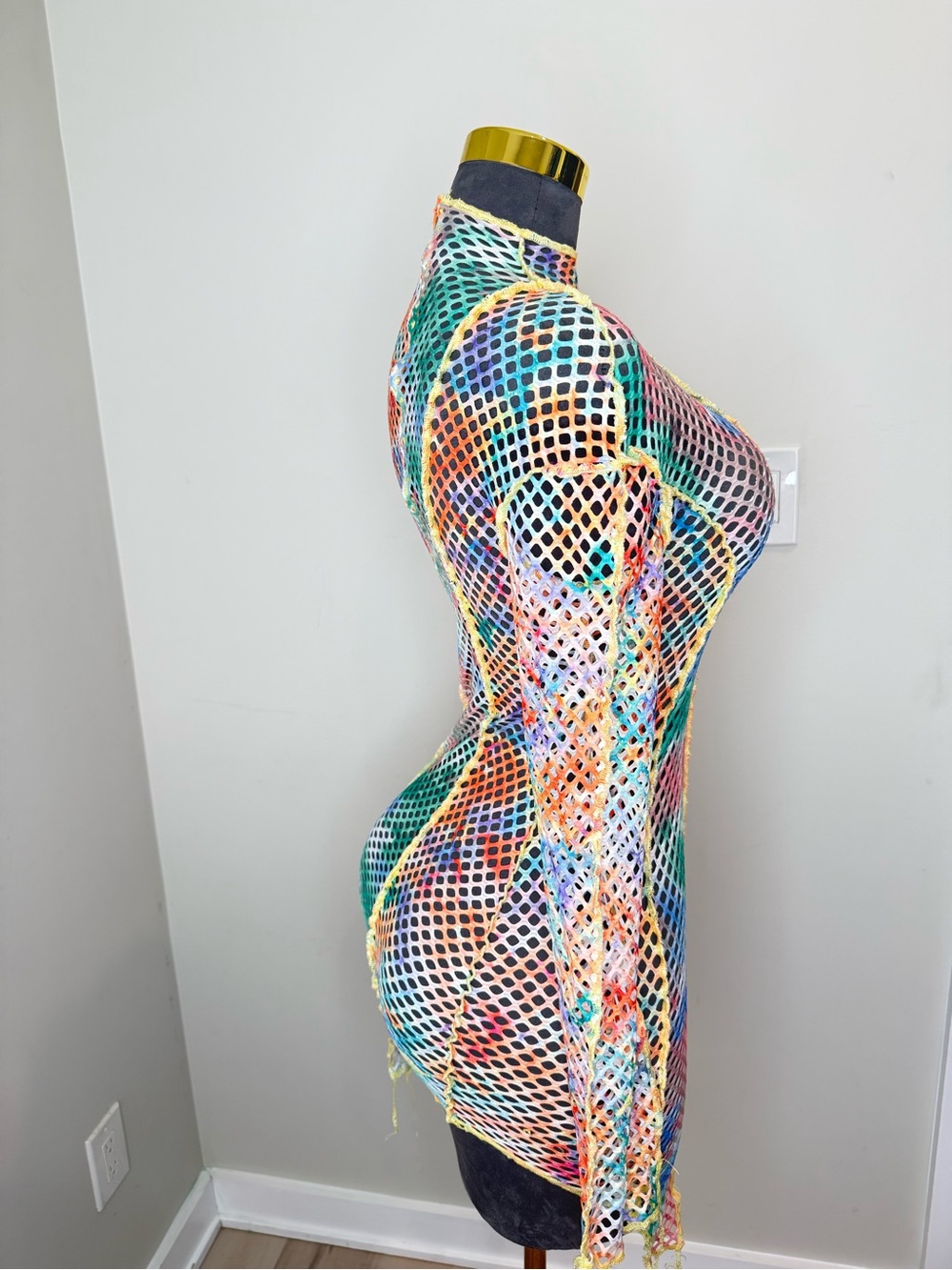Colorful Fishnet Dress - Picture 12 of 16